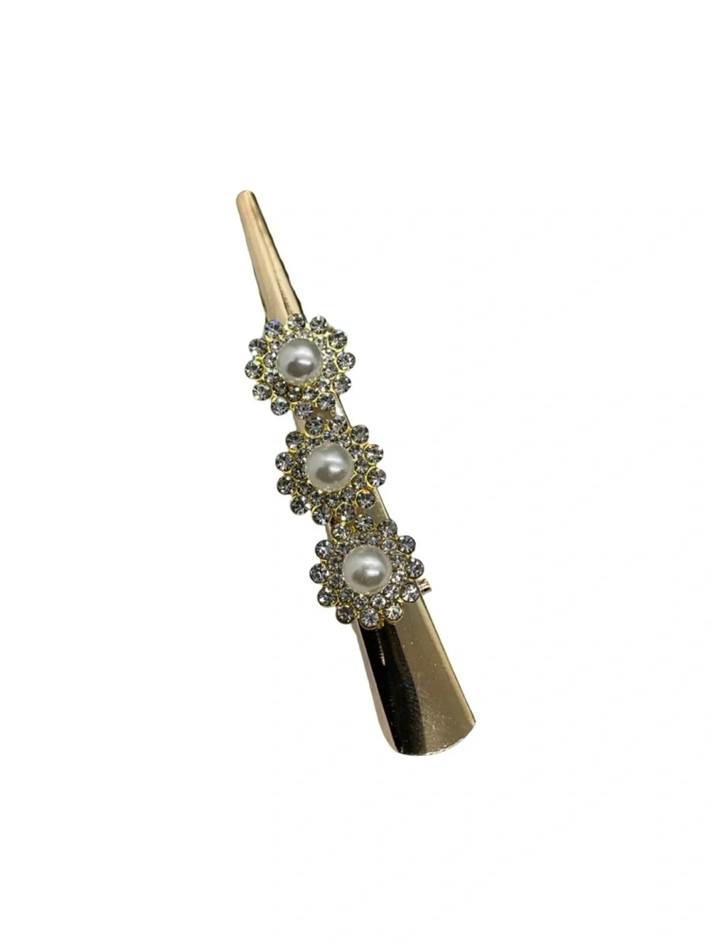 Gold Pearl & Crystal Hair Clip - Elegant Women’s Accessory FINAL PRICE DROP